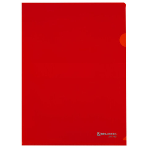 Папка-уголок жесткая А4, красная, 0,15 мм, BRAUBERG EXTRA. 271703 ― Кнопкару. Саранск