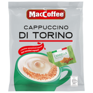 Кофе растворимый порционный MacCoffee "Cappuccino di Torino", 1 пакетик 25 г. 102156, 622319 ― Кнопкару. Саранск