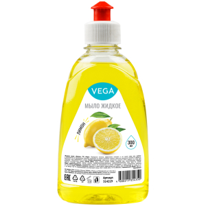 Мыло жидкое Vega "Лимон", пуш-пул, 300мл.314219 ― Кнопкару. Саранск