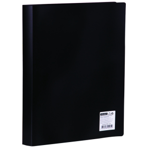 Папка с 60 вкладышами OfficeSpace А4, 21мм, 400мкм, пластик, черная. F60L1_295, 158495 ― Кнопкару. Саранск