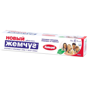 Зубная паста Новый Жемчуг "Кальций", 75мл. 17113,283303 ― Кнопкару. Саранск