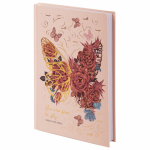 Ежедневник недатированный А5 (145х215 мм), ламинированная обложка с фольгой, 128 л., STAFF, "Butterfly". 113524